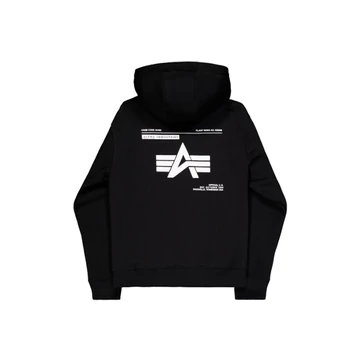 Label Backprint Hoodie - black