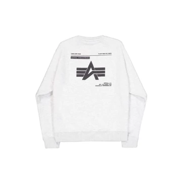 Label Sweashirt Backprint - pastel grey melange