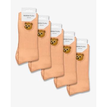 ss25-5-pack-baron-filou-socks-sunrise-orange