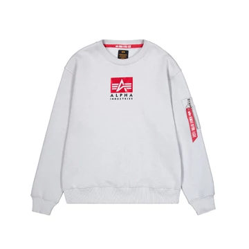 Satin Logo Sweater - pastel grey