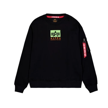 Satin Logo Sweater - black