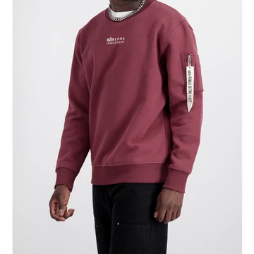 Organics EMB Sweater - organic burgundy
