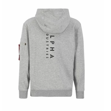 R Print Hoody - greyheather
