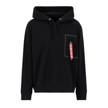 Taped Pocket Hoody - black