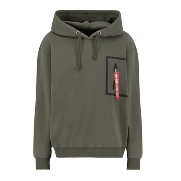 Taped Pocket Hoody - dark olive