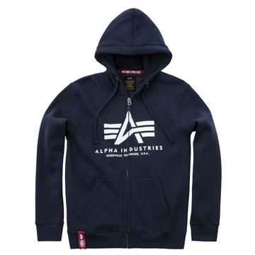 Basic Zip Hoody - navy