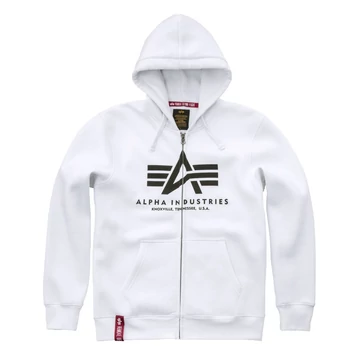 Basic Zip Hoody - white