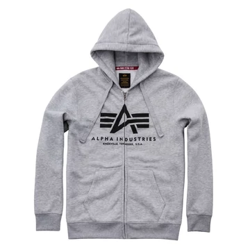 Basic Zip Hoody - greyheather