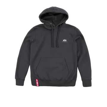 Basic Hoody Small Logo - greyblack