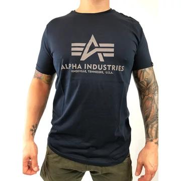 Basic T Reflective Print - replica blue