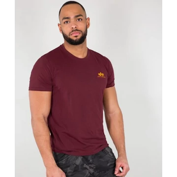 Basic T Small Logo - burgundy