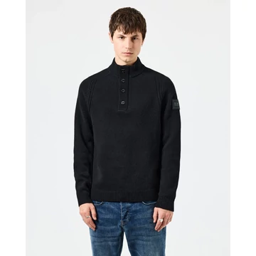 castillos-knitted-wool-quarter-neck-weater-black