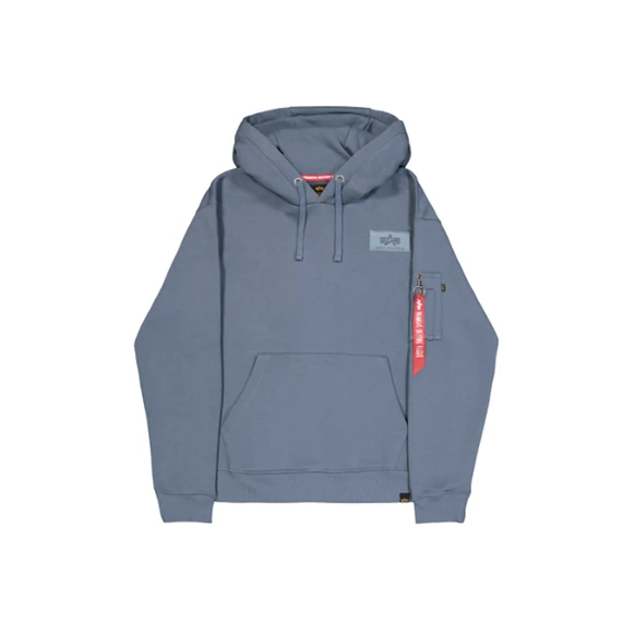 Back Print Hoodie - denim blue