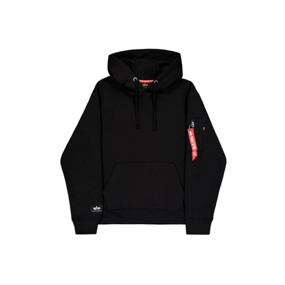 Label Backprint Hoodie - black