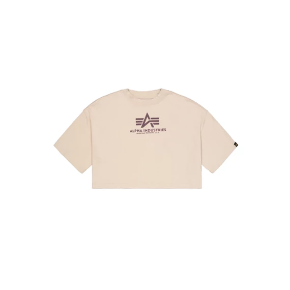 Basic Big Logo Cropped PP T-Shirt Women - organic beige