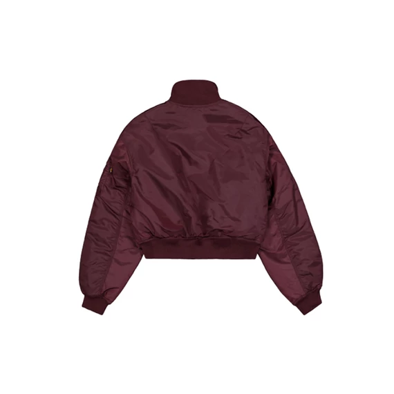 MA-1 Cropped Bomber Jacket Women - dark cherry