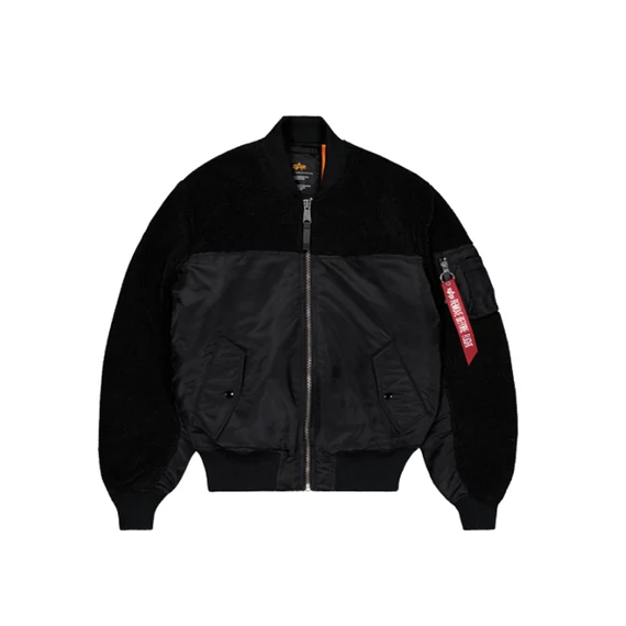 MA-1 Teddy Bomber Jacket - black