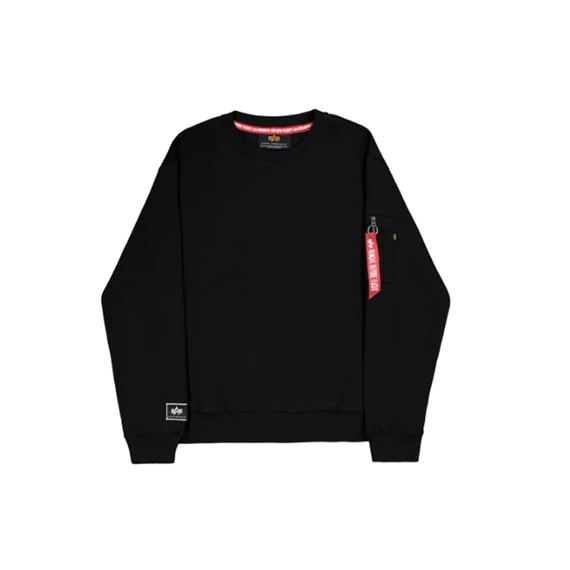 Label Sweashirt Backprint - black