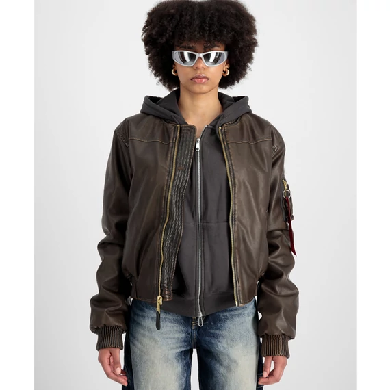 MA-1 FL Vintage Wmn - vintage brown