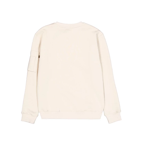 Alpha Reflective Print Sweater - vintage white