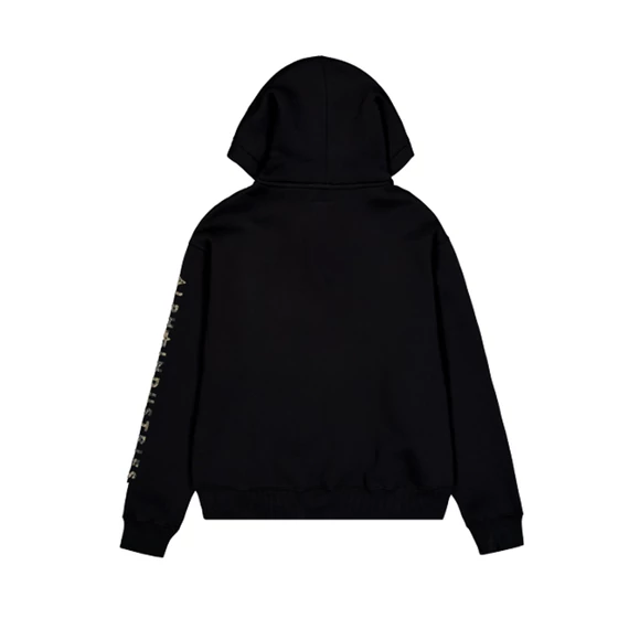 Camo Sleeve Hoodie - black