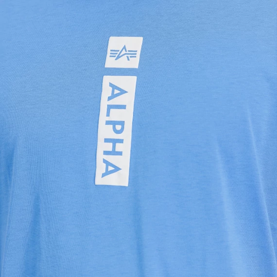Alpha Puff Print T-Shirt - mediteranian blue