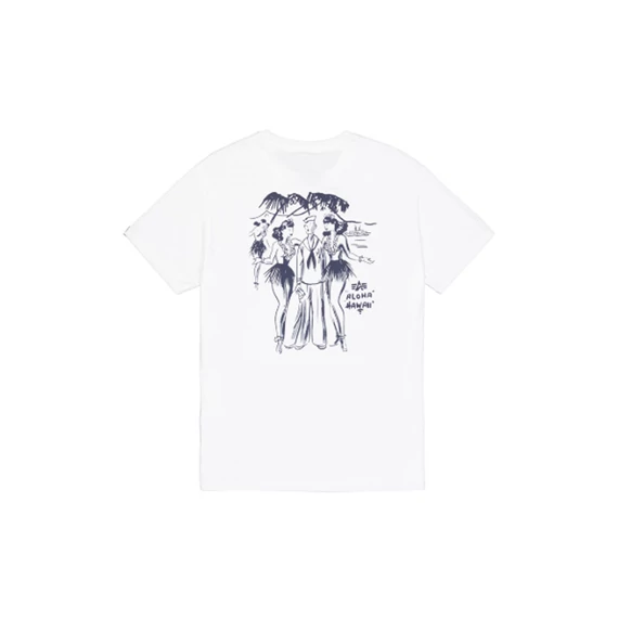 Aloha Back Print T-Shirt - white
