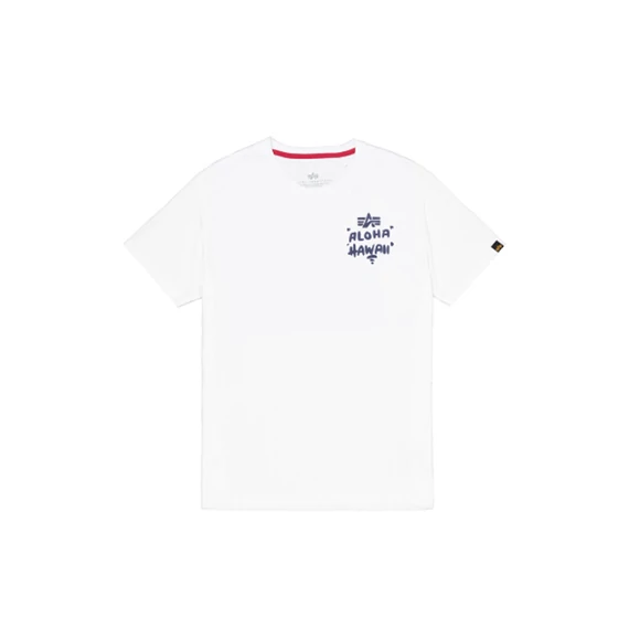 Aloha Back Print T-Shirt - white