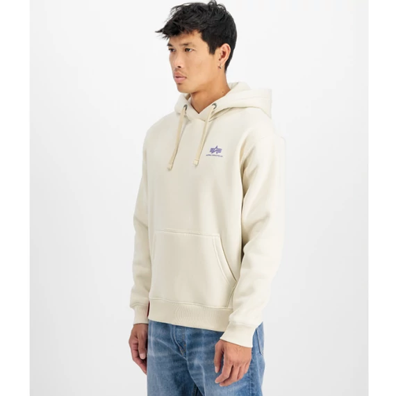 Basic Hoodie Small Logo - vintage white