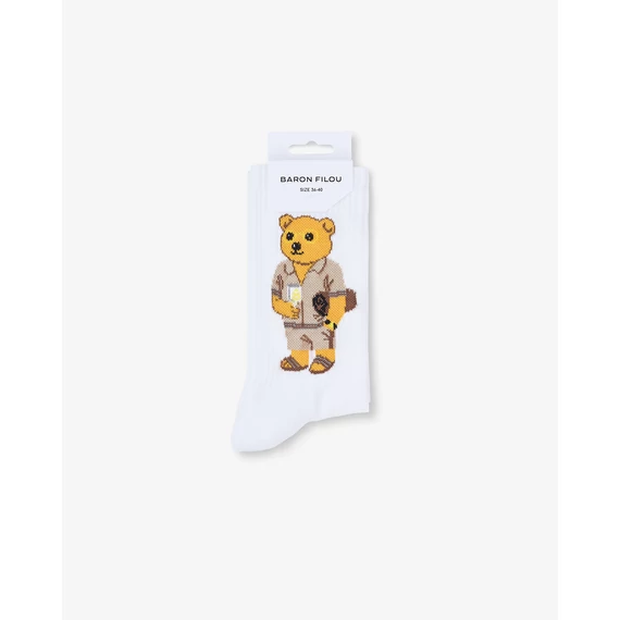 SS25 3-Pack Baron Filou Jacquard Socks, Filou CXIII., Filou CXVIII., Filou CXV. - white