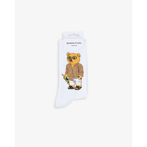 SS25 3-Pack Baron Filou Jacquard Socks, Filou CXIII., Filou CXVIII., Filou CXV. - white