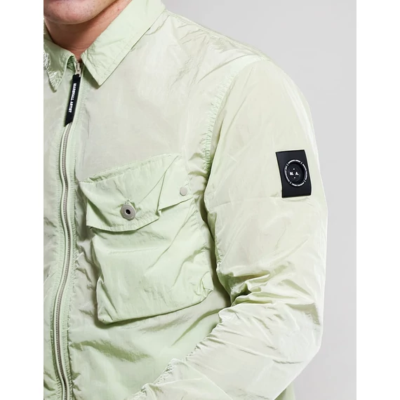 Krinkle Nylon Overshirt - lime