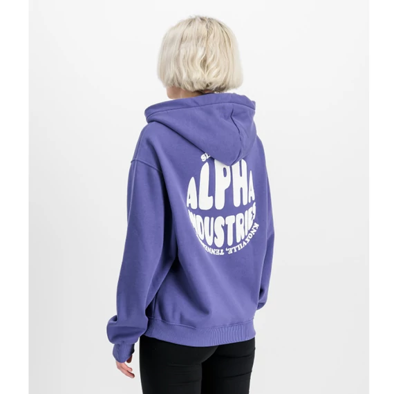 Logo Back Print Hoodie Women - night purple