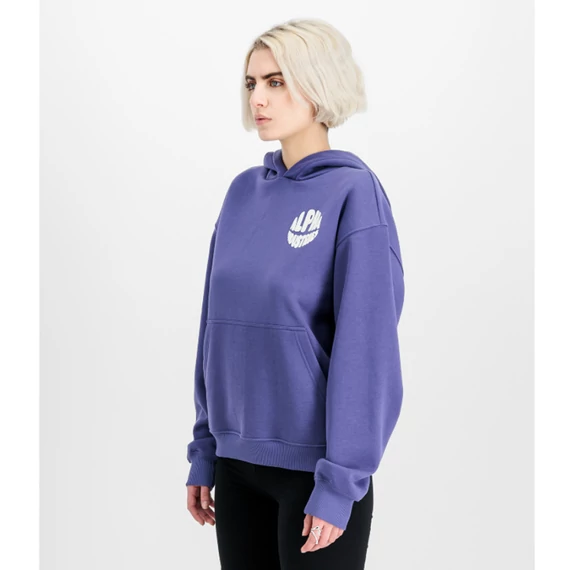 Logo Back Print Hoodie Women - night purple