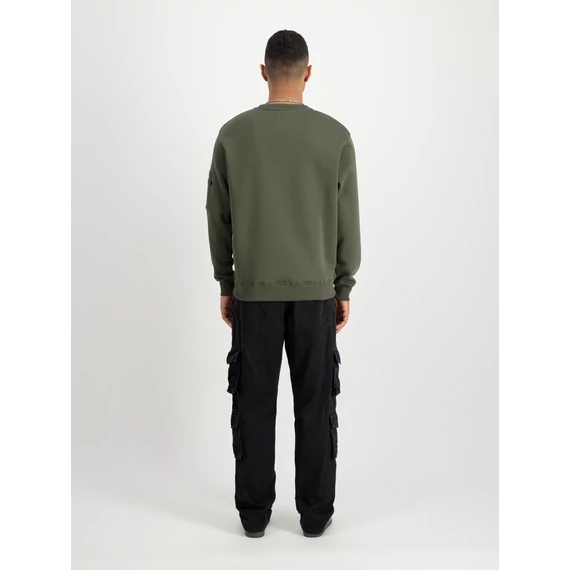 Satin Logo Sweater - dark olive