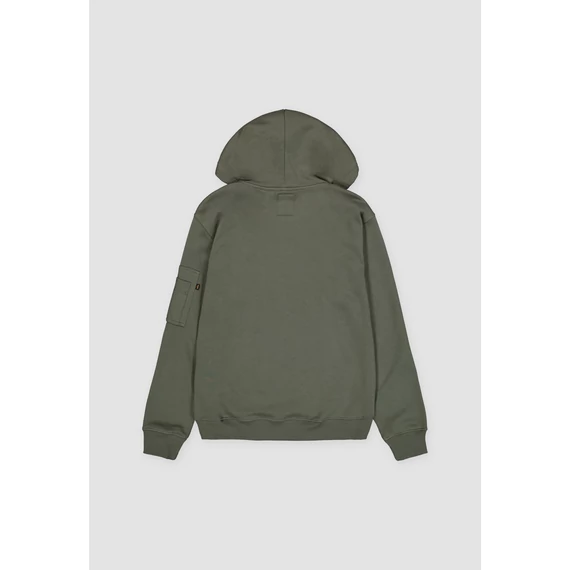 Camo Panel Hoodie - dark olive