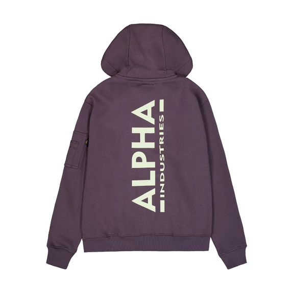 Back Print Hoodie - plum