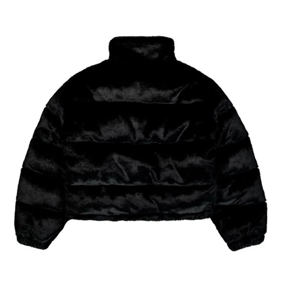 Fur Puffer Wmn - black