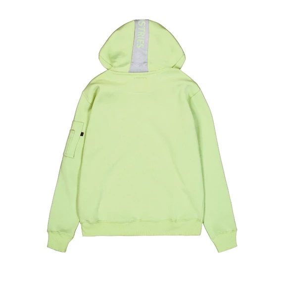 Red Stripe Hoody - arctic lime