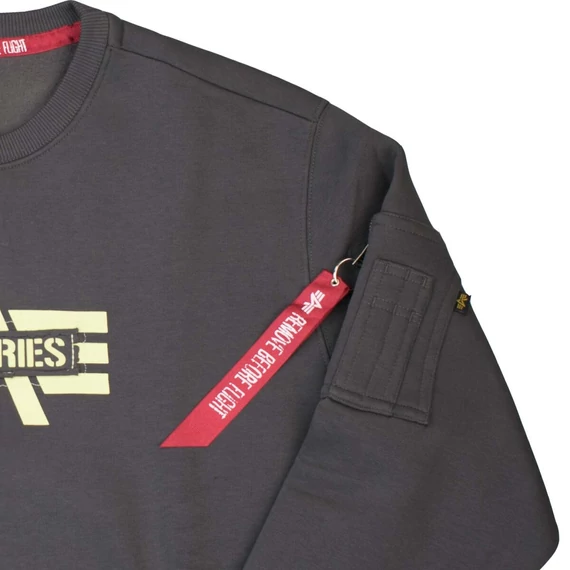 Alpha Logo Edge Crewneck - vintage grey