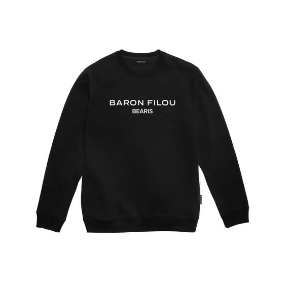 FW24 Organic Oversized Pullover Poster Backprint, Filou CXVII. - Black