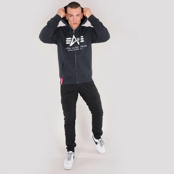 Basic Zip Hoody - navy
