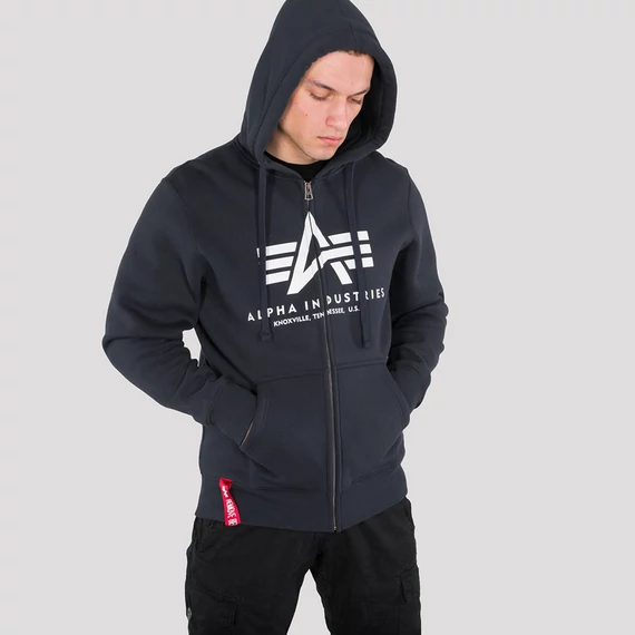 Basic Zip Hoody - replica blue