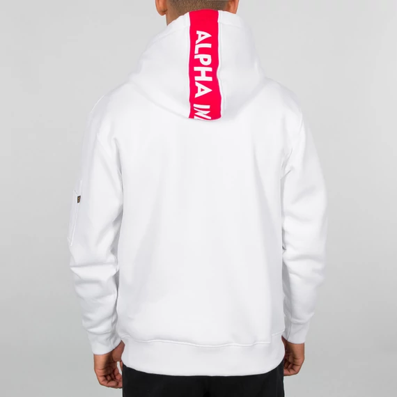 Red Stripe Hoody - white/red