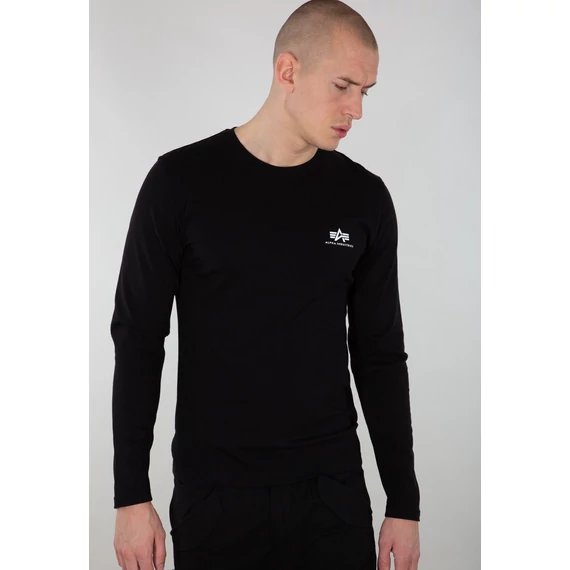 Sleeve Print Heavy LS - black