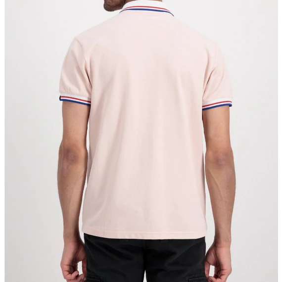 Contrast Polo - pale peach