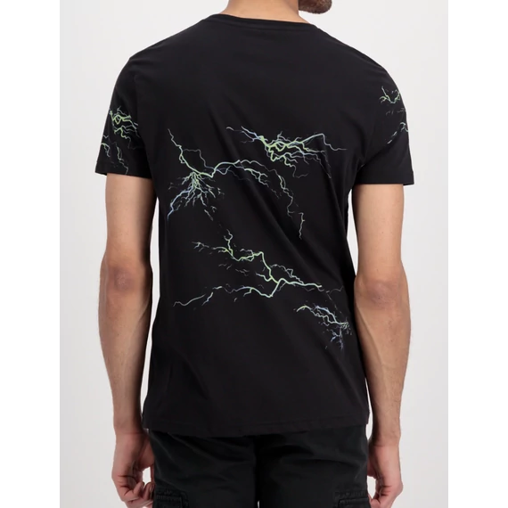 Lightning AOP T - black/poisongreen