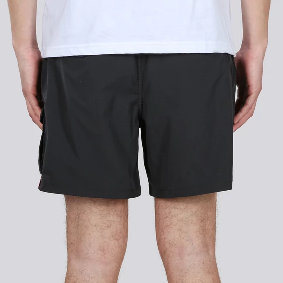 Nylon Cargo Jogger Short - black