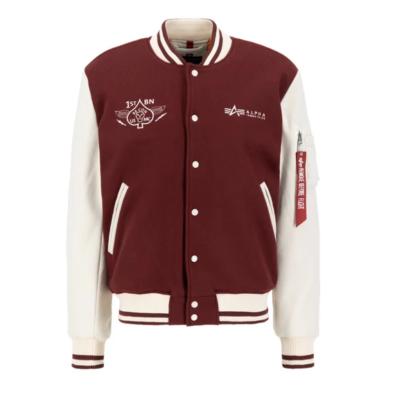 Varsity Air Force Jacket - burgundy
