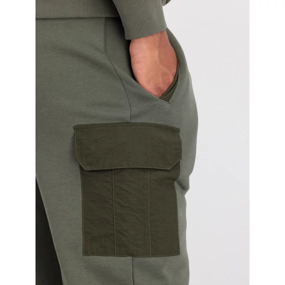 Sweat Nylon Cargo Jogger - dark olive